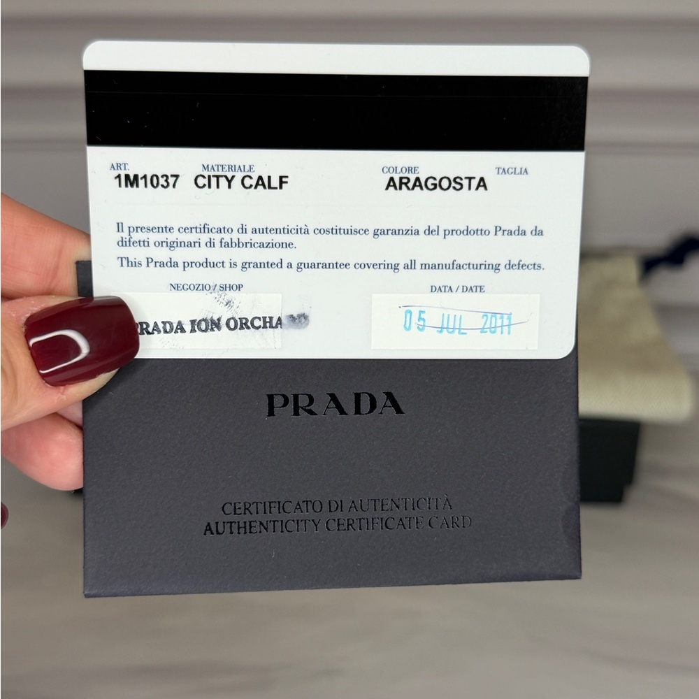 Prada City Calf Leather Long Wallet | Aragošta Brown | Full Inclusion - Picture 11 of 12